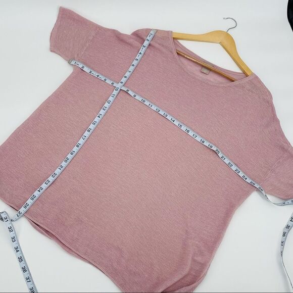Chico’s dolman sleeve orchid pink popover linen blend sweater large - Picture 4 of 6